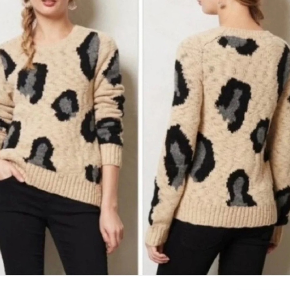 Anthropologie Sleeping on Snow Sweater Size M